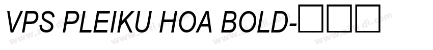 VPS Pleiku Hoa Bold字体转换